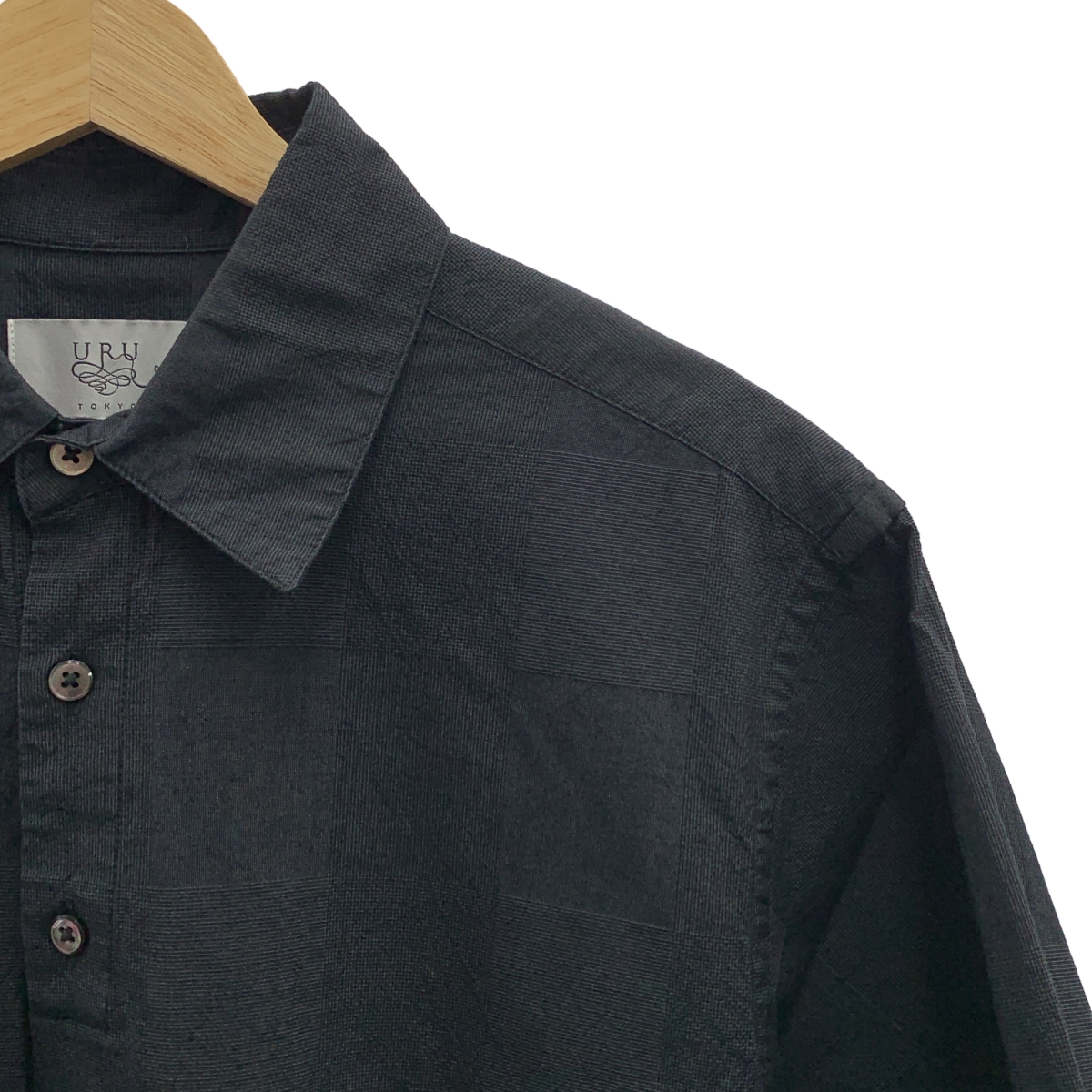 URU / ウル cotton silk linen pullover s/s shirts コットン シルク プルオーバーシャツ