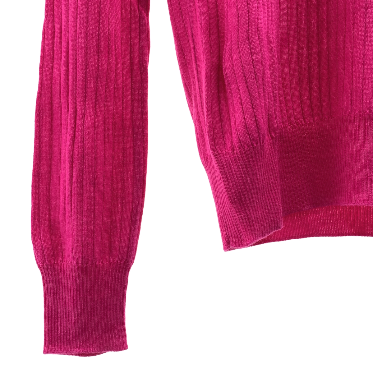 Drawer / ドゥロワー 18G カシミヤ シルク クルーネック リブニット