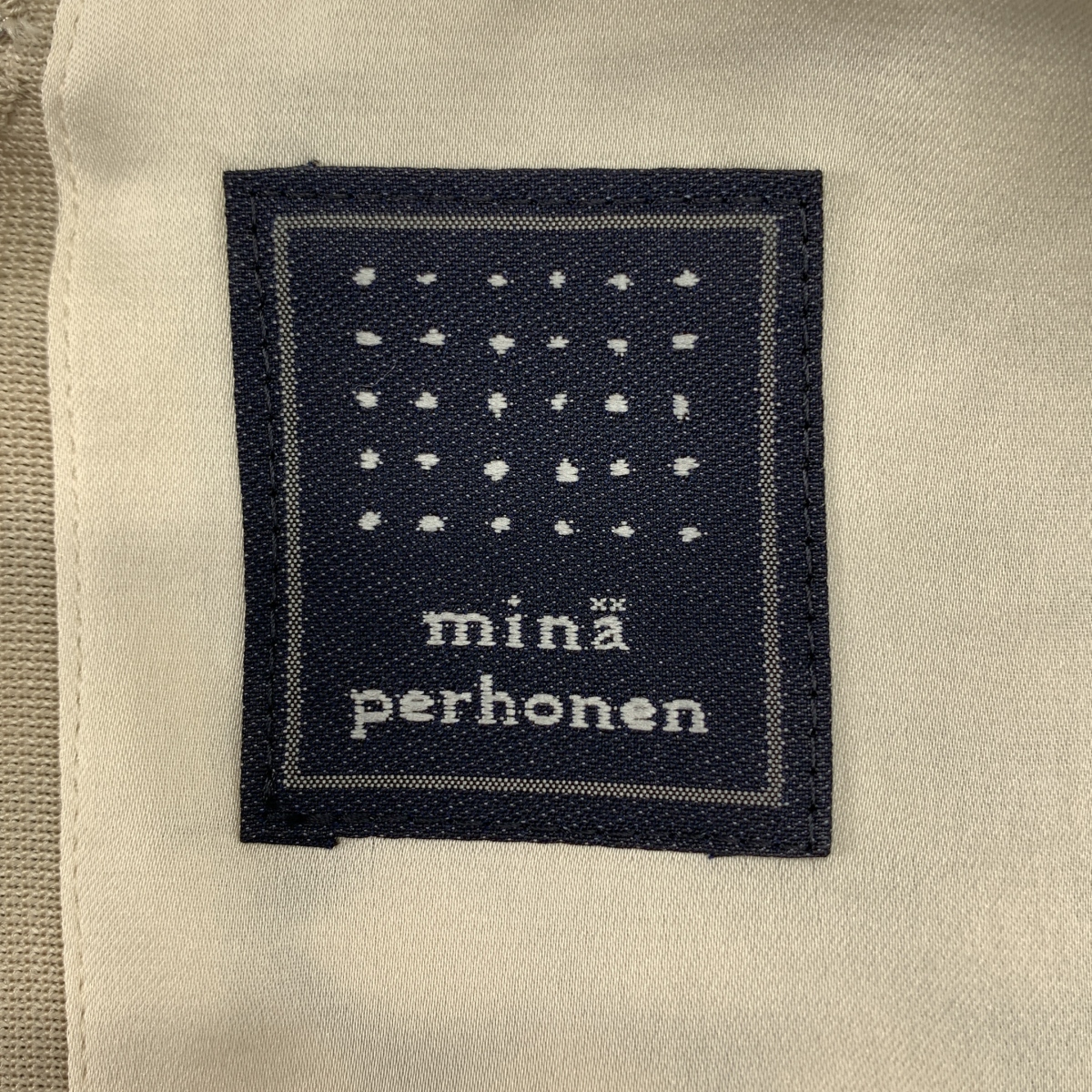 mina perhonen / ミナペルホネン mermaid リネン 総柄 刺しゅう ノースリーブワンピース