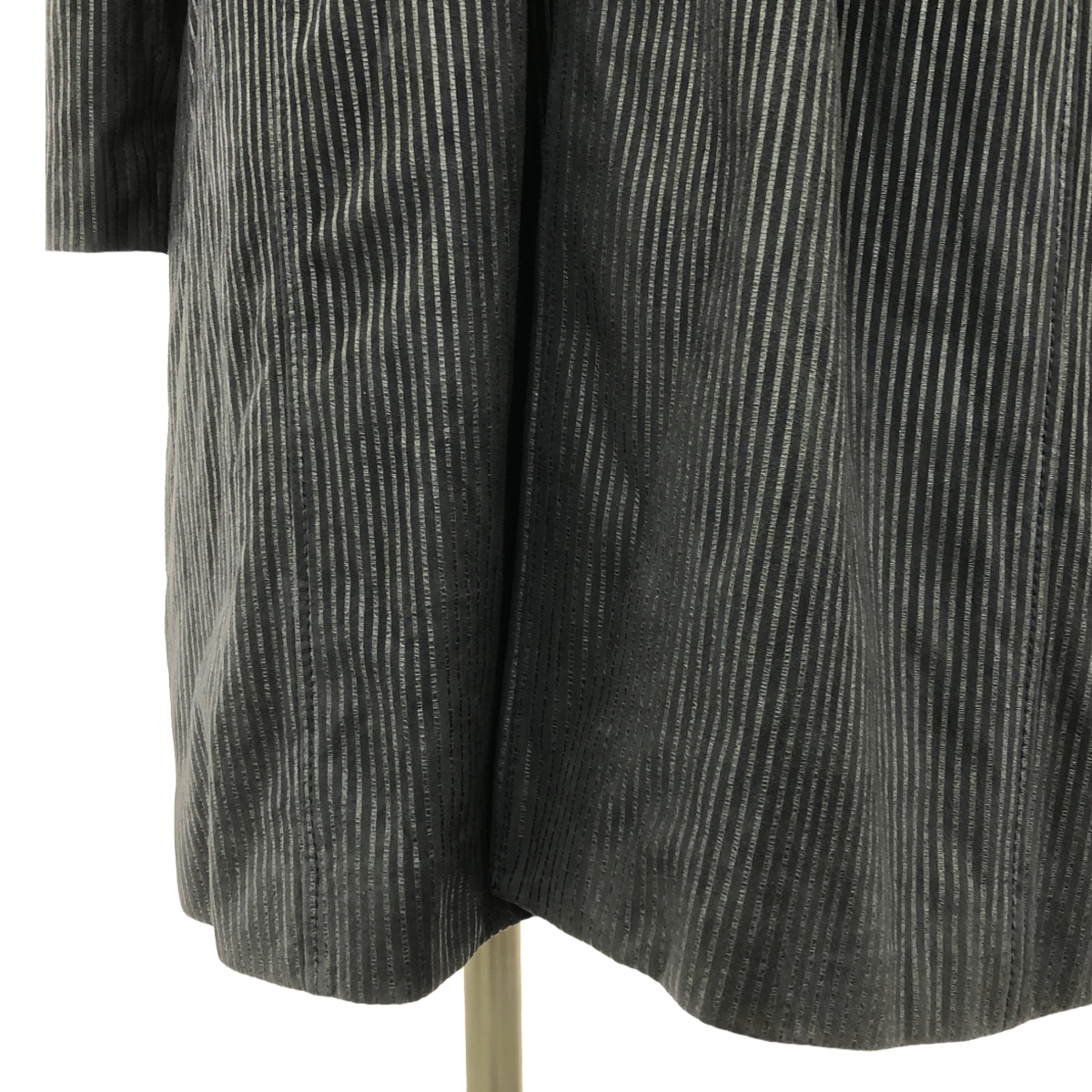 GIORGIO ARMANI / ジョルジオアルマーニ ラムレザー ストライプ トレンチコート