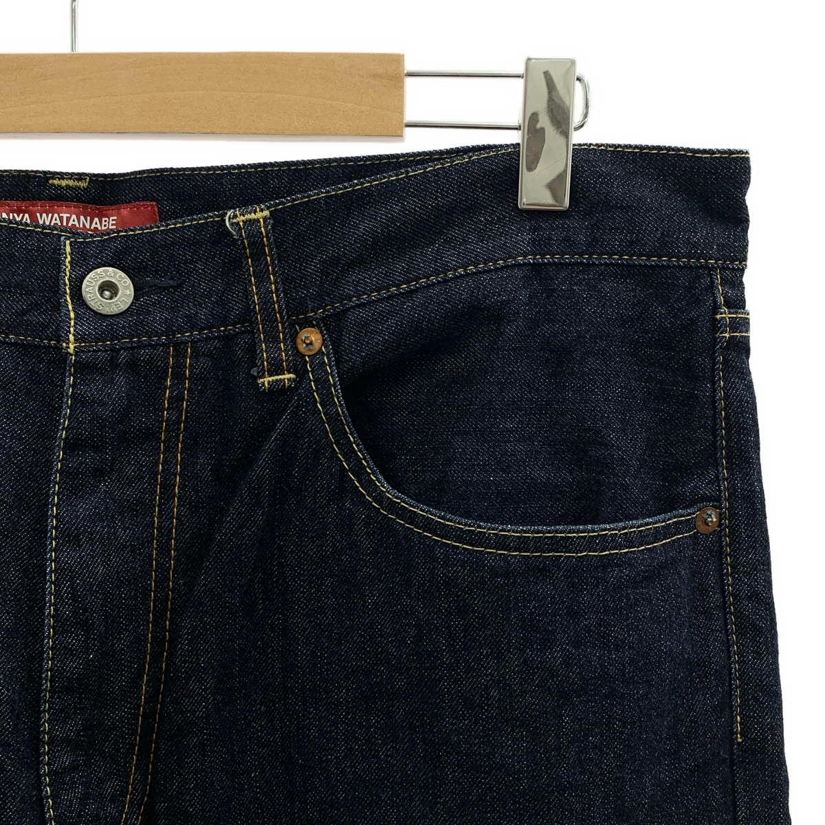 JUNYAWATANABE COMMEdesGARCONS MAN / ジュンヤワタナベマン × Levi's / リーバイス レザーパッチ ロールアップチェック デニムパンツ