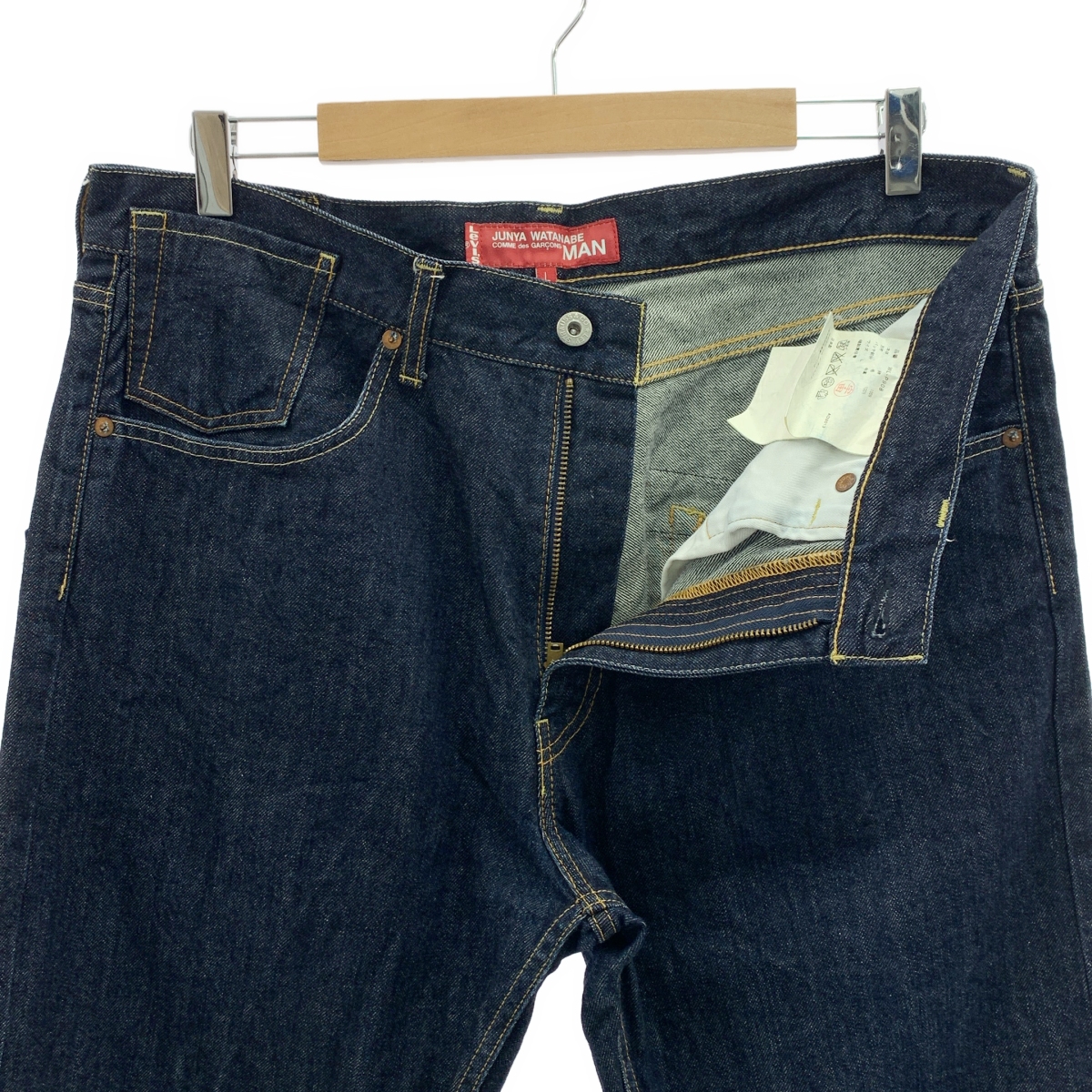 JUNYAWATANABE COMMEdesGARCONS MAN / ジュンヤワタナベマン × Levi's / リーバイス レザーパッチ ロールアップチェック デニムパンツ