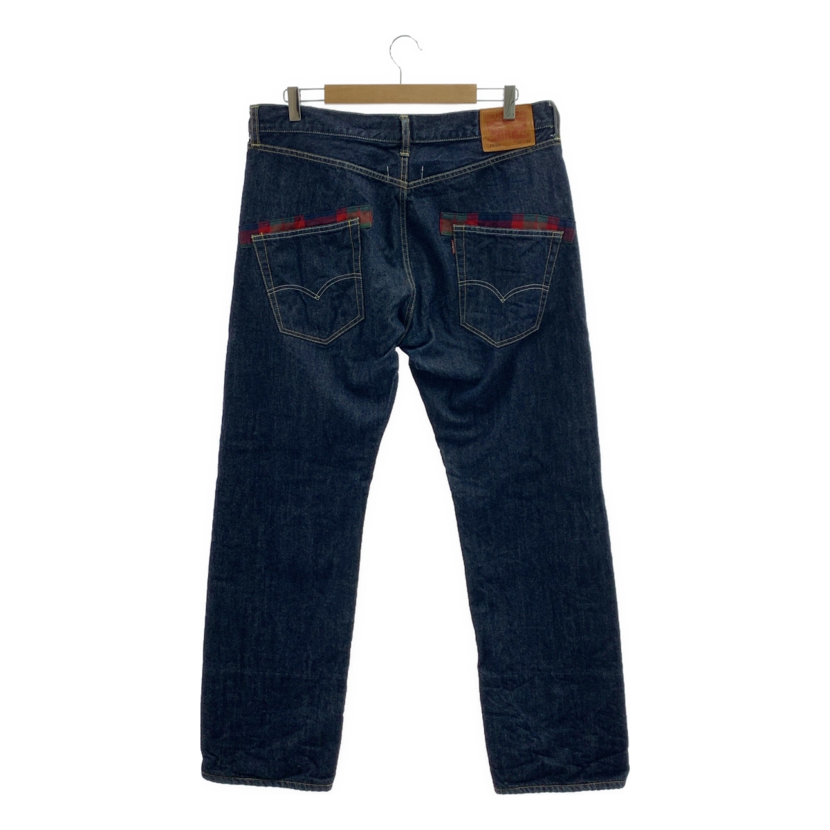 JUNYAWATANABE COMMEdesGARCONS MAN / ジュンヤワタナベマン × Levi's / リーバイス レザーパッチ ロールアップチェック デニムパンツ