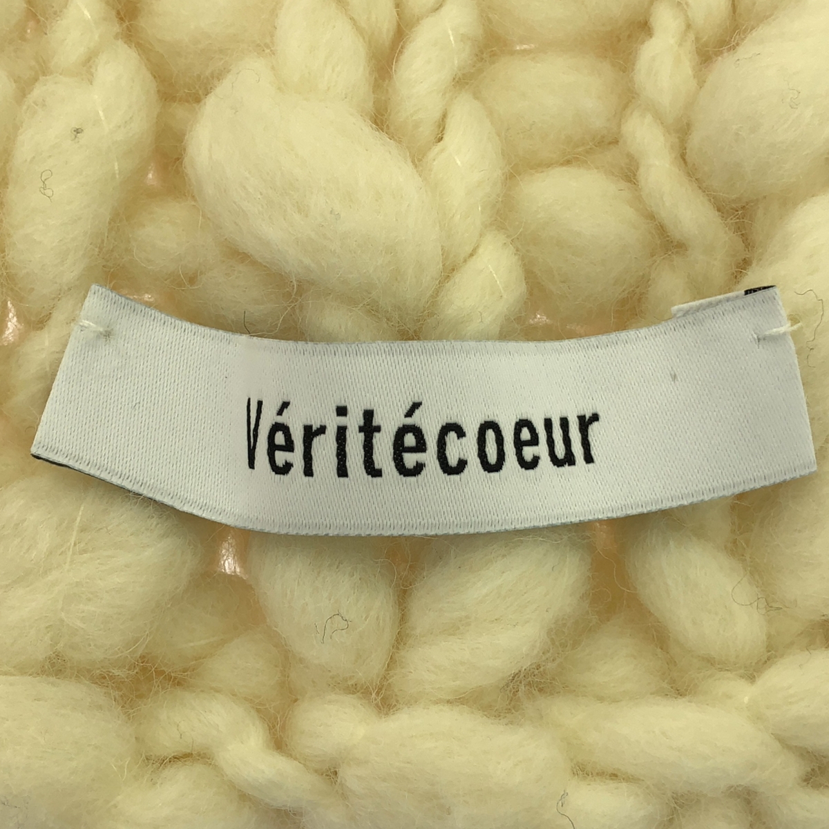 veritecoeur / ヴェリテクール ウール 大判 ハンド ニット ストール マフラー