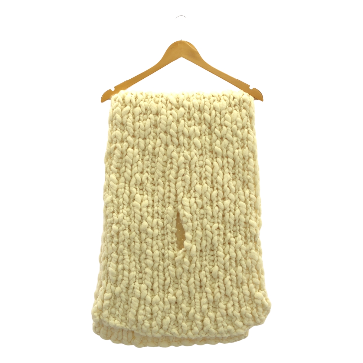 veritecoeur / ヴェリテクール ウール 大判 ハンド ニット ストール マフラー