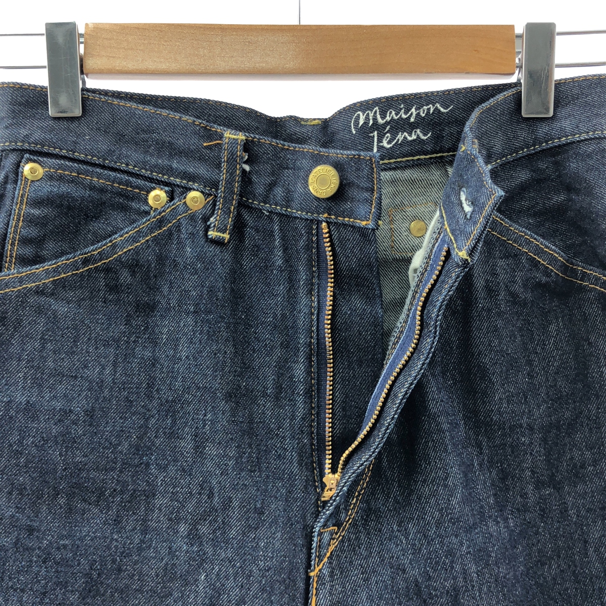 IENA / イエナ カットオフ加工 シンチバック ワイド デニムパンツ