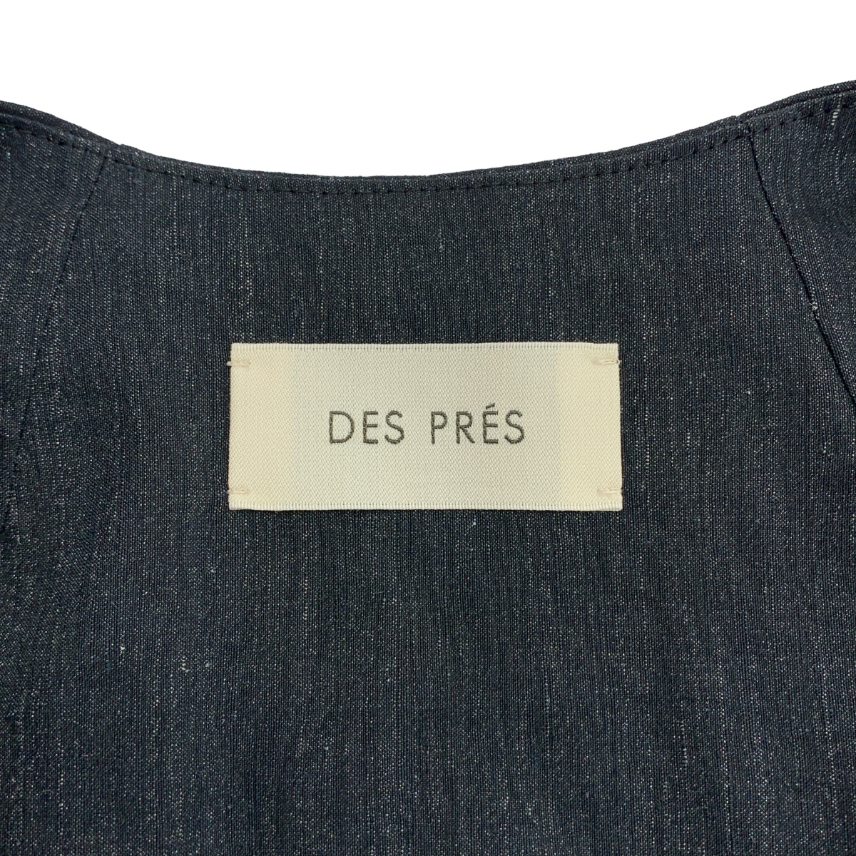 DES PRES / デプレ リネンナイロンストレッチ ワイドラペルジレ ベスト