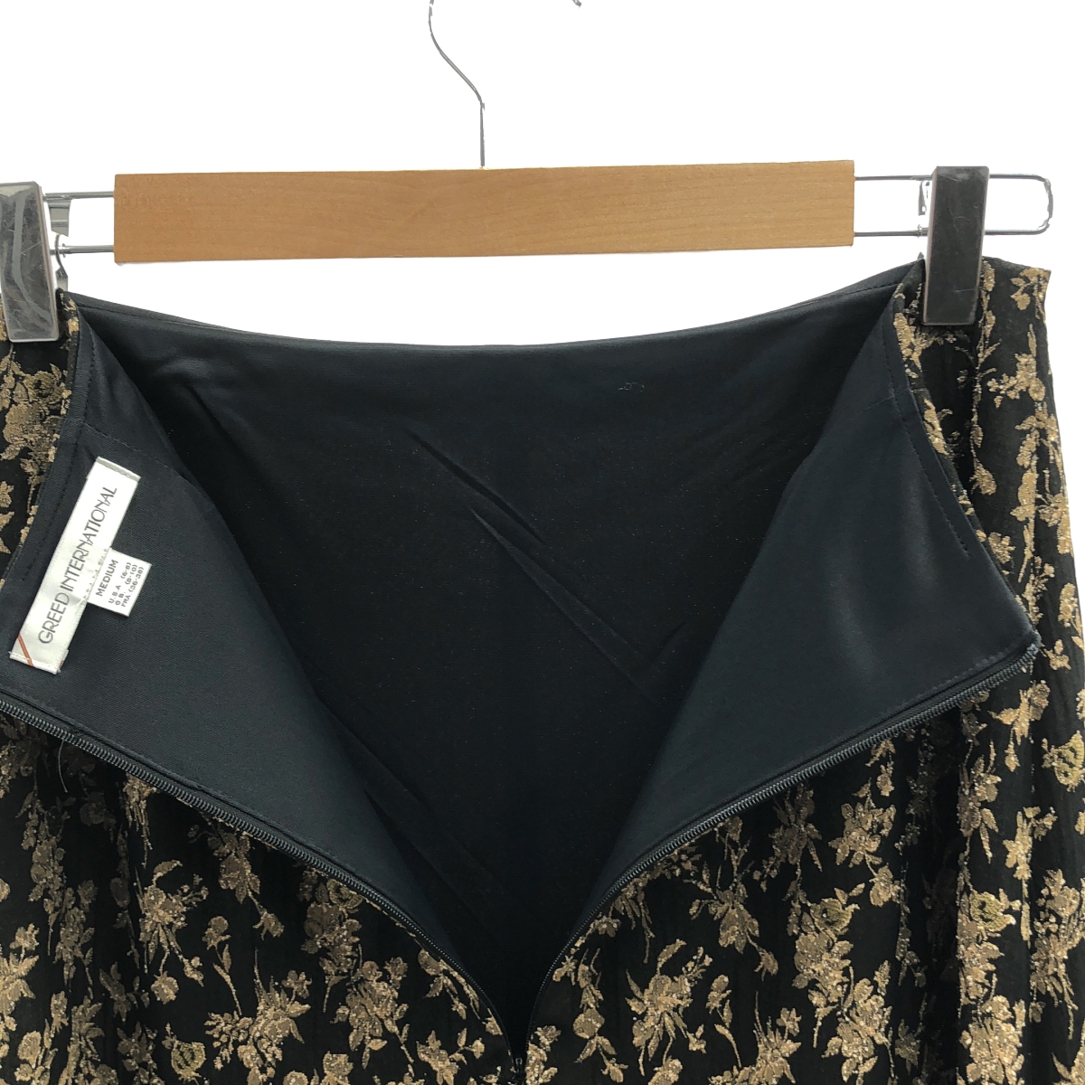 その他 フラワー ジャガード レーヨンアセテート ロングスカート