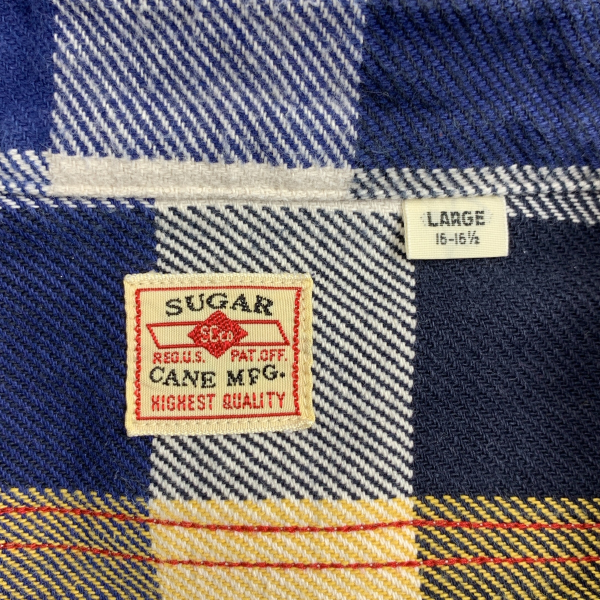 SUGAR CANE / シュガーケーン コットン チェック フランネル ワークシャツ