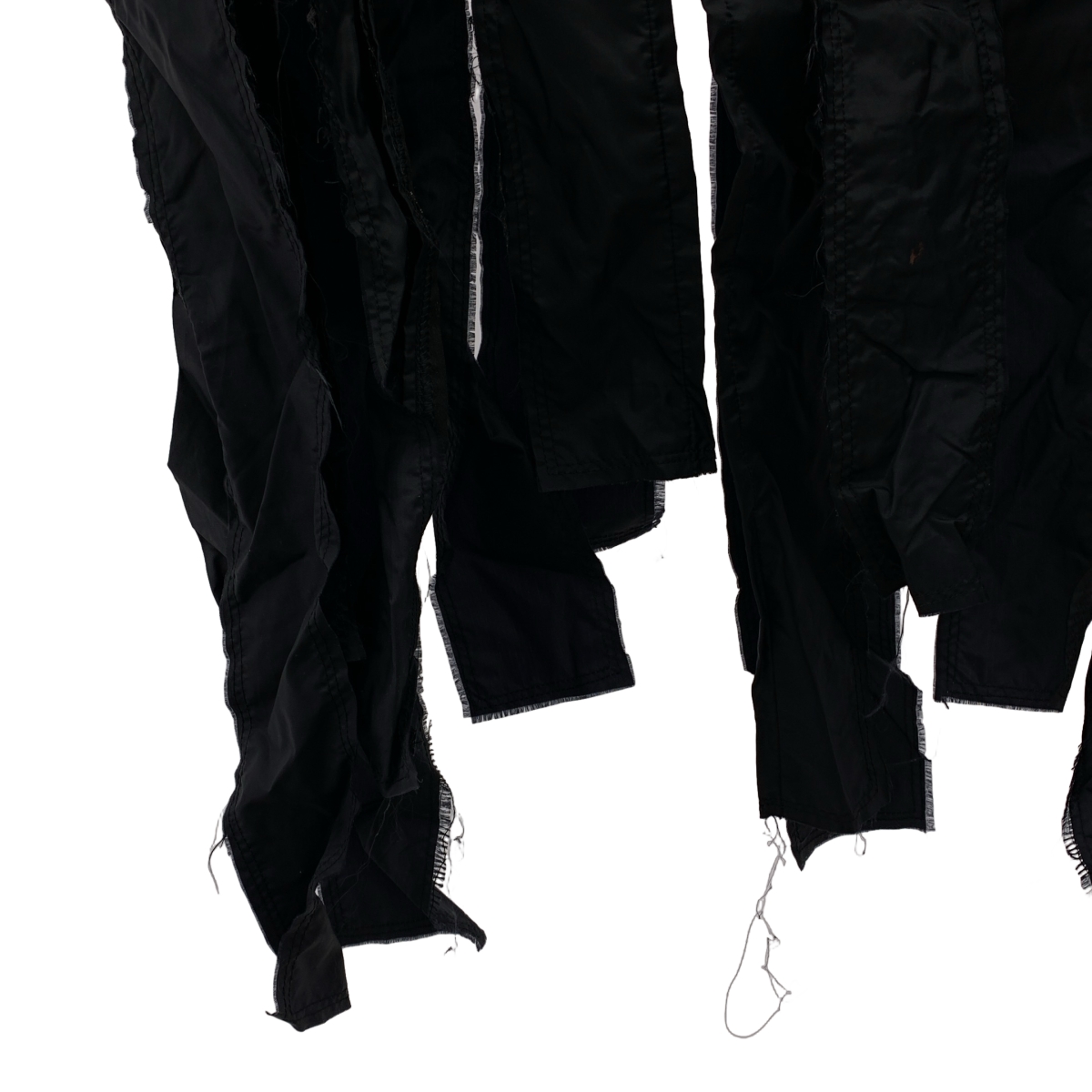 BLACK COMME des GARCONS / ブラックコムデギャルソン 短冊 カットオフ ナイロン ロゴ ジャケット