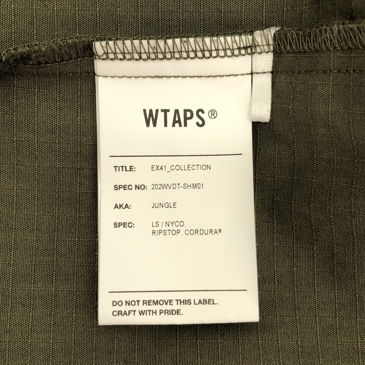 WTAPS / ダブルタップス JUNGLE LS NYCO.RIPSTOP.CORDURA ジャングル ミリタリー ジャケット