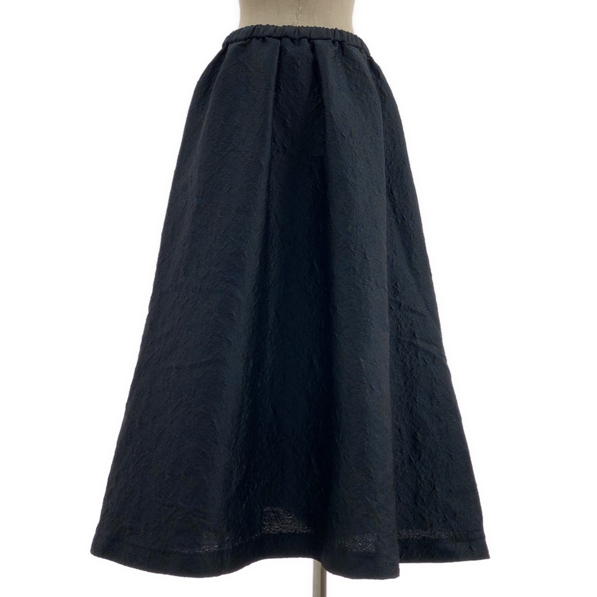 ebure / エブール 総柄 ジャガード ドローストリング スカート