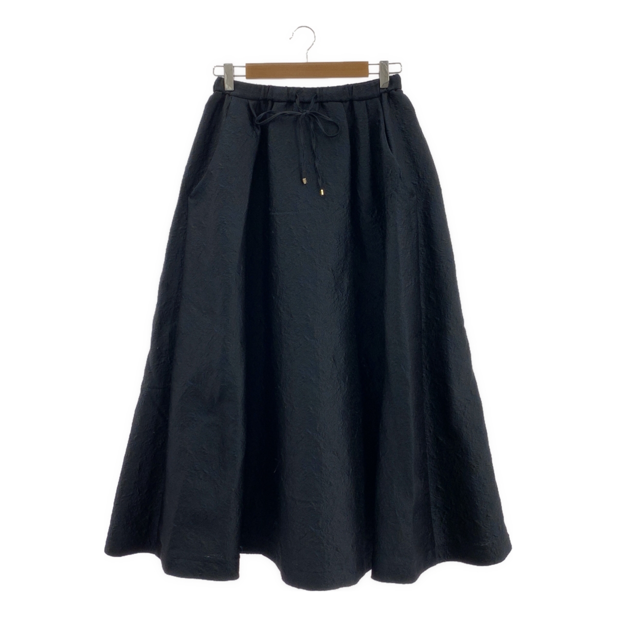 ebure / エブール 総柄 ジャガード ドローストリング スカート