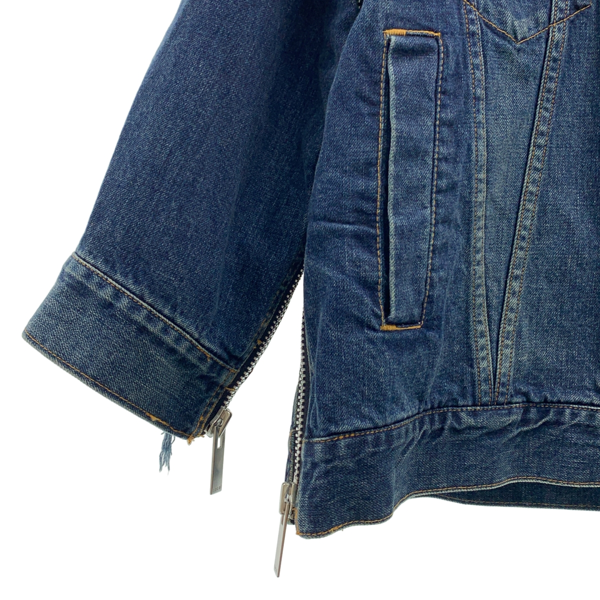 sacai / サカイ ボアカラー サイドジップ デニムジャケット