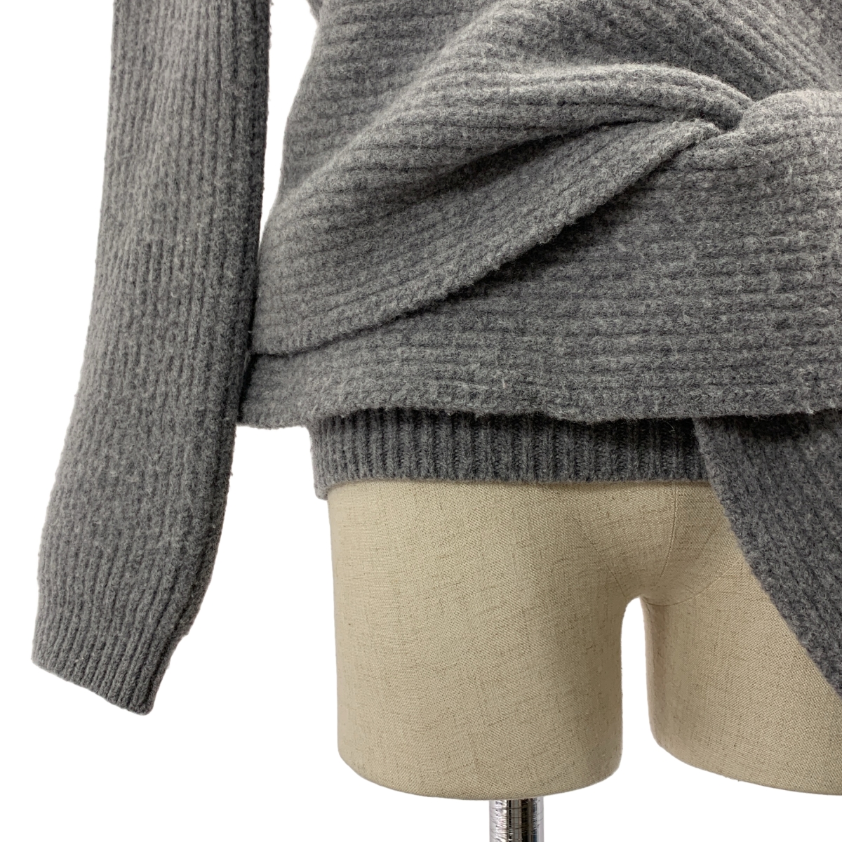 BALENCIAGA / バレンシアガ 2way リブ 変形 クルーネック ニット