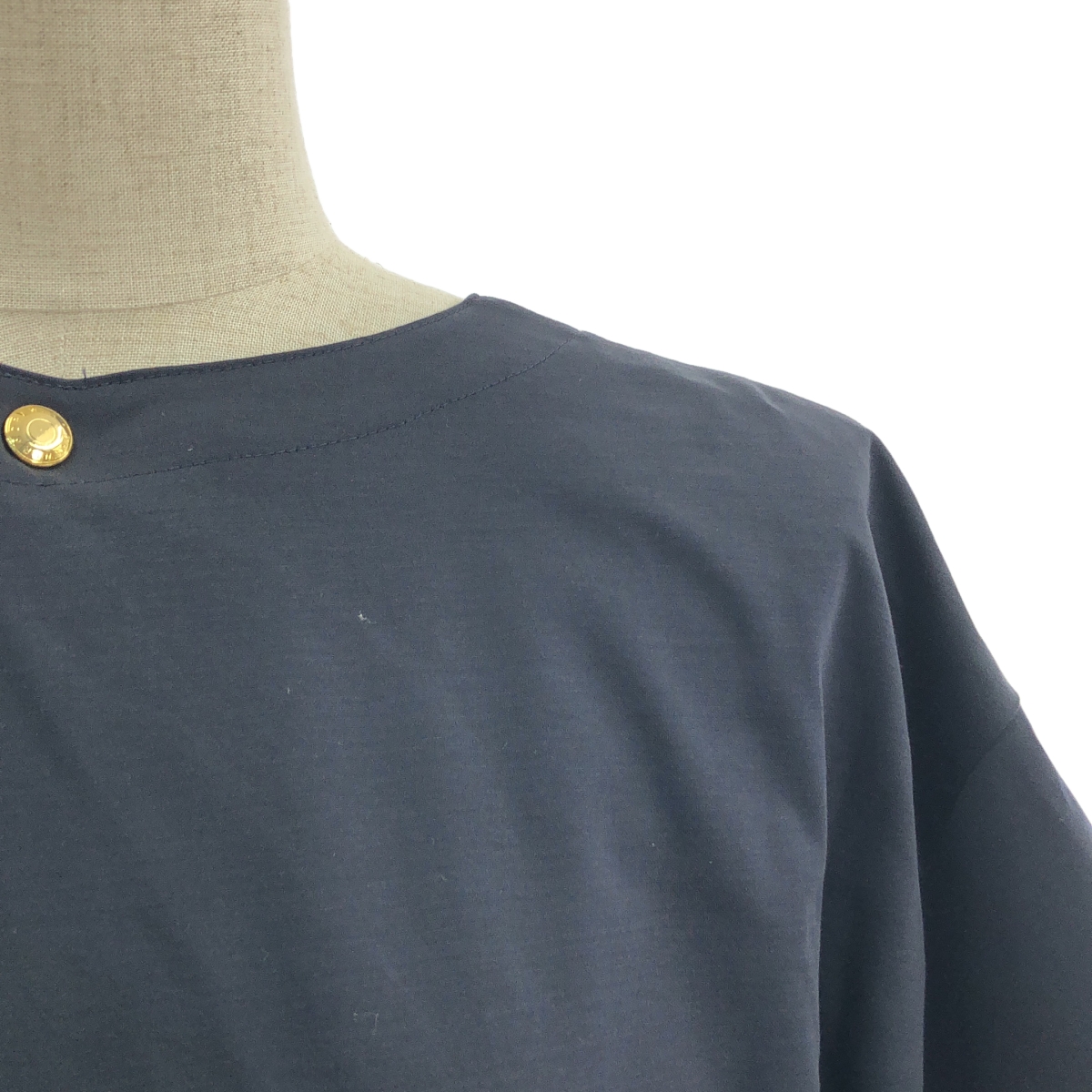 Drawer / ドゥロワー クルーネック コットン ロングワンピース