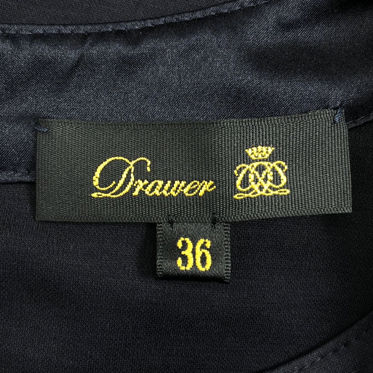 Drawer / ドゥロワー クルーネック コットン ロングワンピース