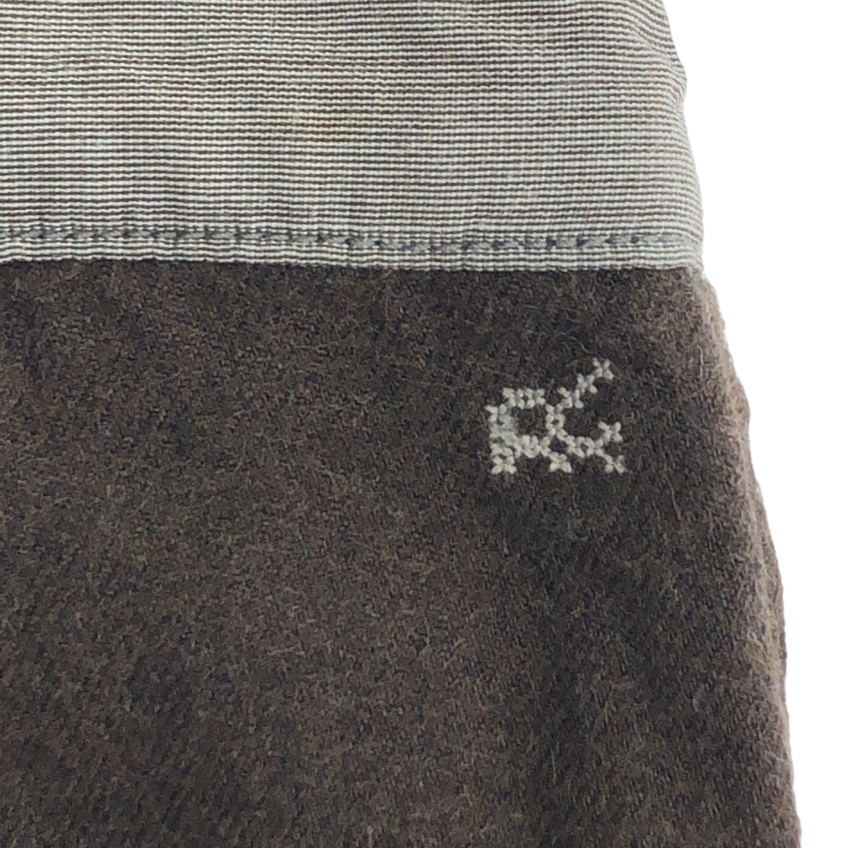 45r / フォーティファイブアール コットン フランネル ワンポイントロゴ バイカラー ドローストリング スカート