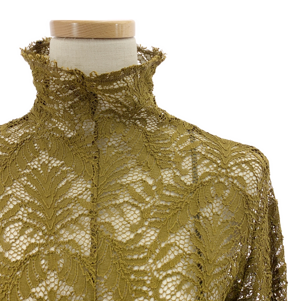 その他 カットワークレース ハイネック ドレス ワンピース / インナー付き