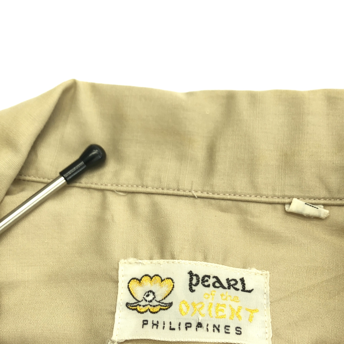 VINTAGE / ヴィンテージ古着 Pearl of the Orient / バード エンブロイダリー オープンカラーシャツ