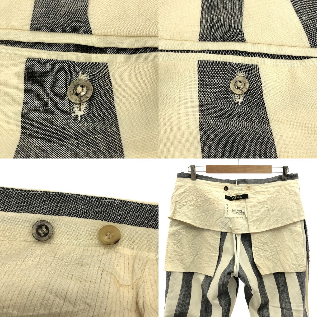 ARCHIVIO J.M.Ribot / アルキビオジェイエムリボット PA18/FXS / stripe trousers / ストライプ トラウザーズ パンツ