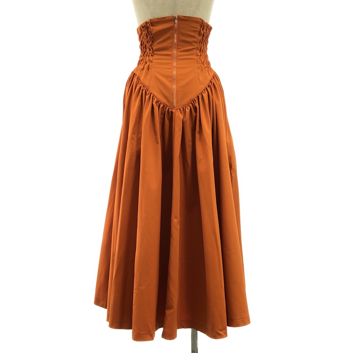 Re:poris / レポリス バックレースアップ ギャザー ボリューム スカート