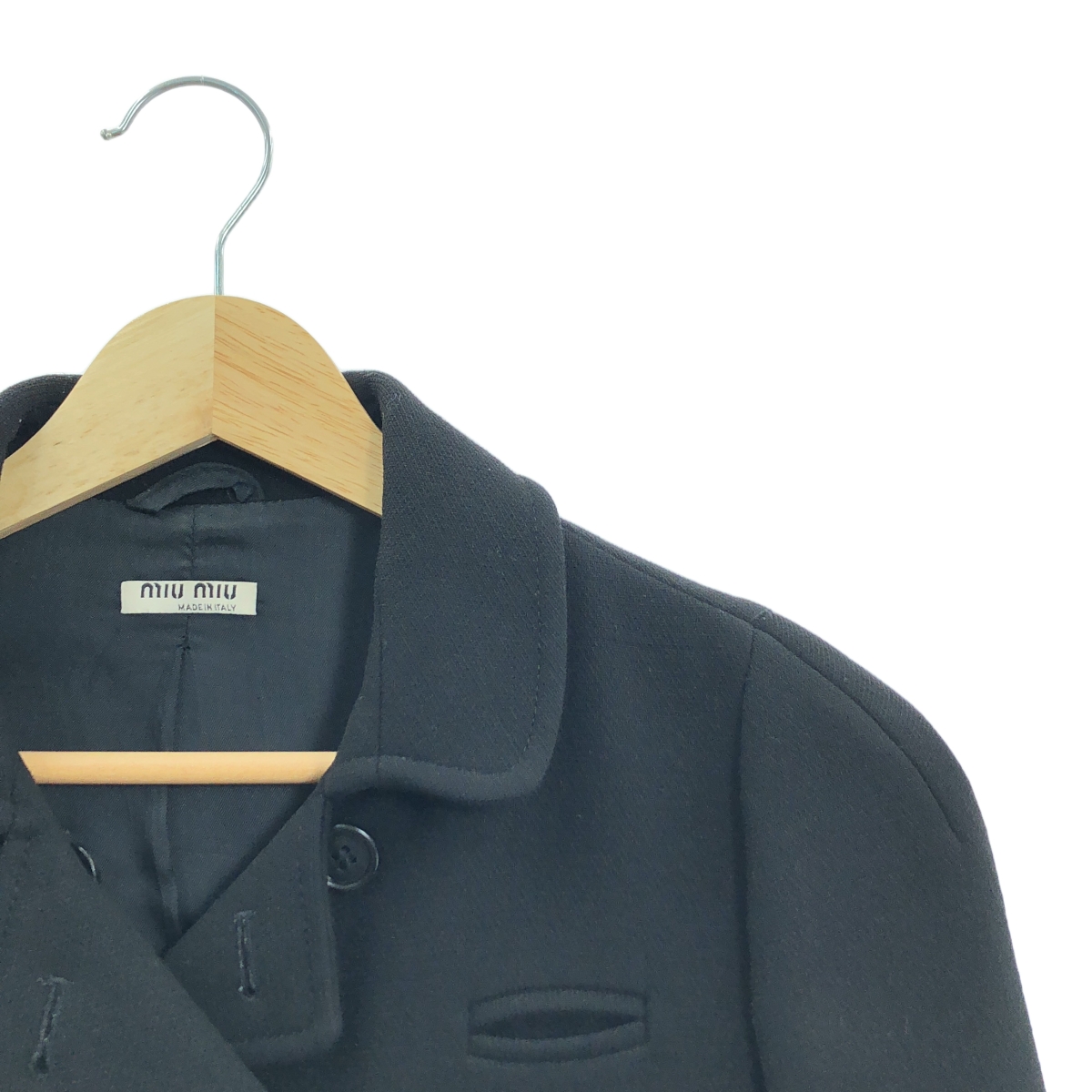 miu miu / ミュウミュウ ラウンドカラー ステッチ ダブル ジャケット