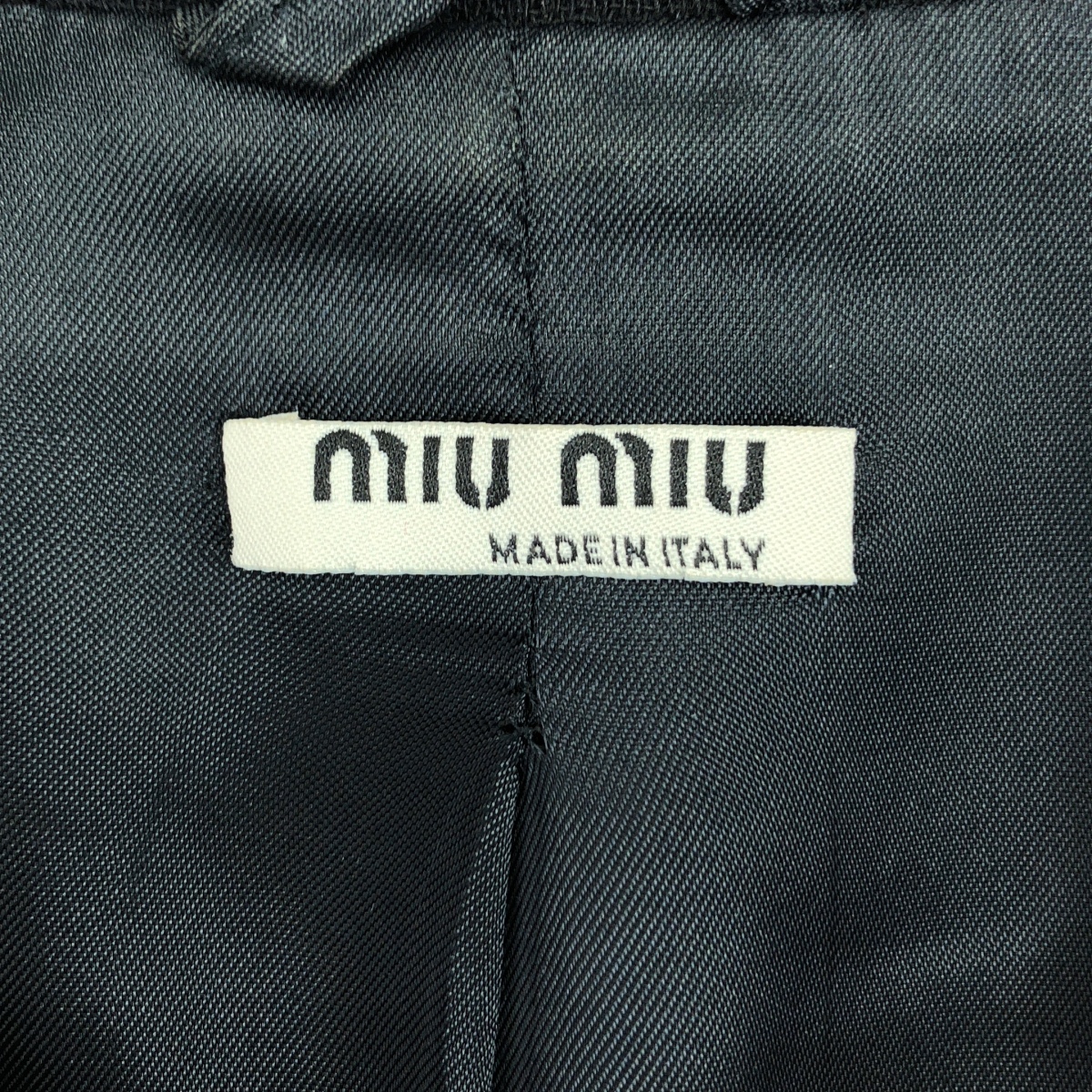 miu miu / ミュウミュウ ラウンドカラー ステッチ ダブル ジャケット