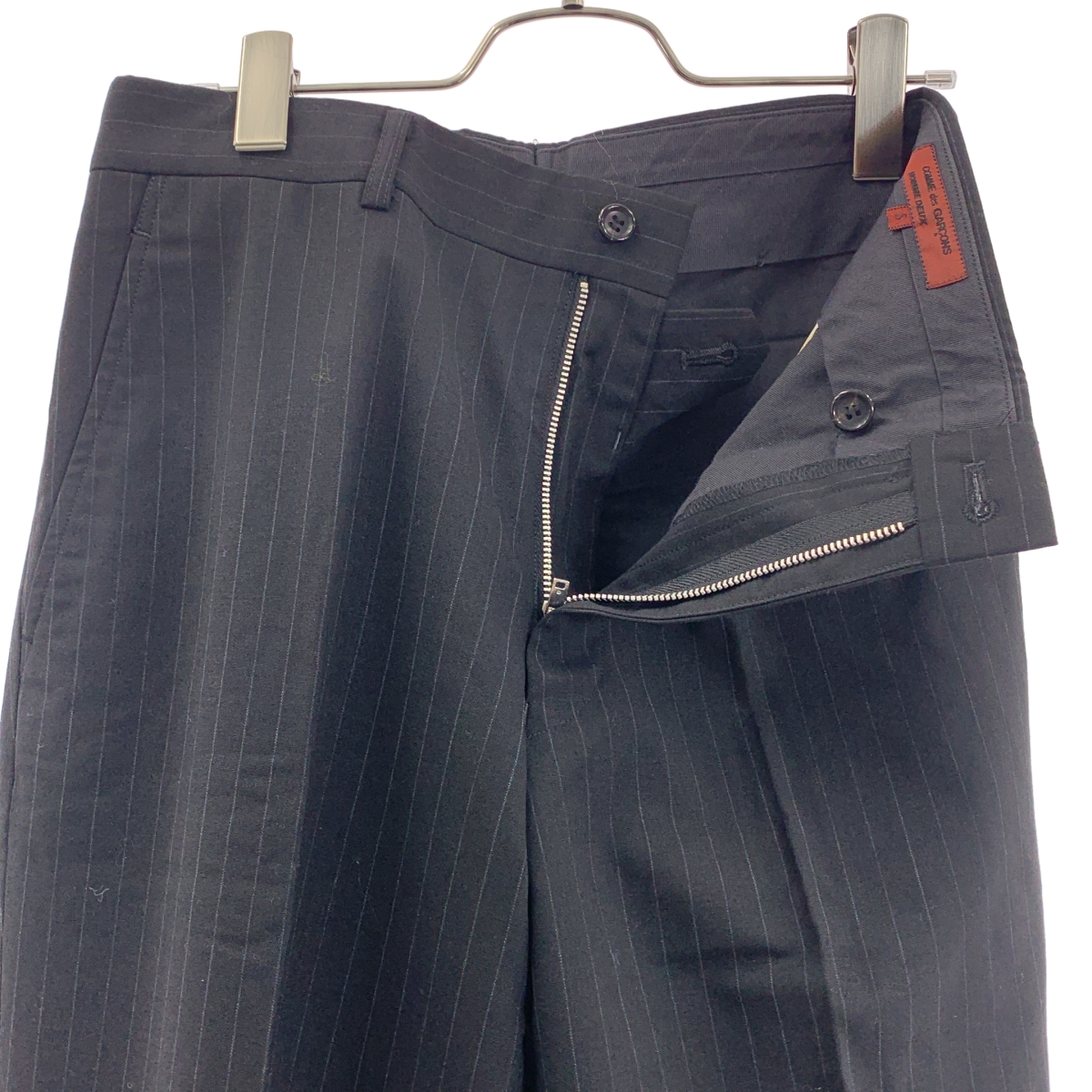COMME des GARCONS HOMME DEUX / コムデギャルソンオムドゥ ウール ストライプ テーパードスラックス パンツ