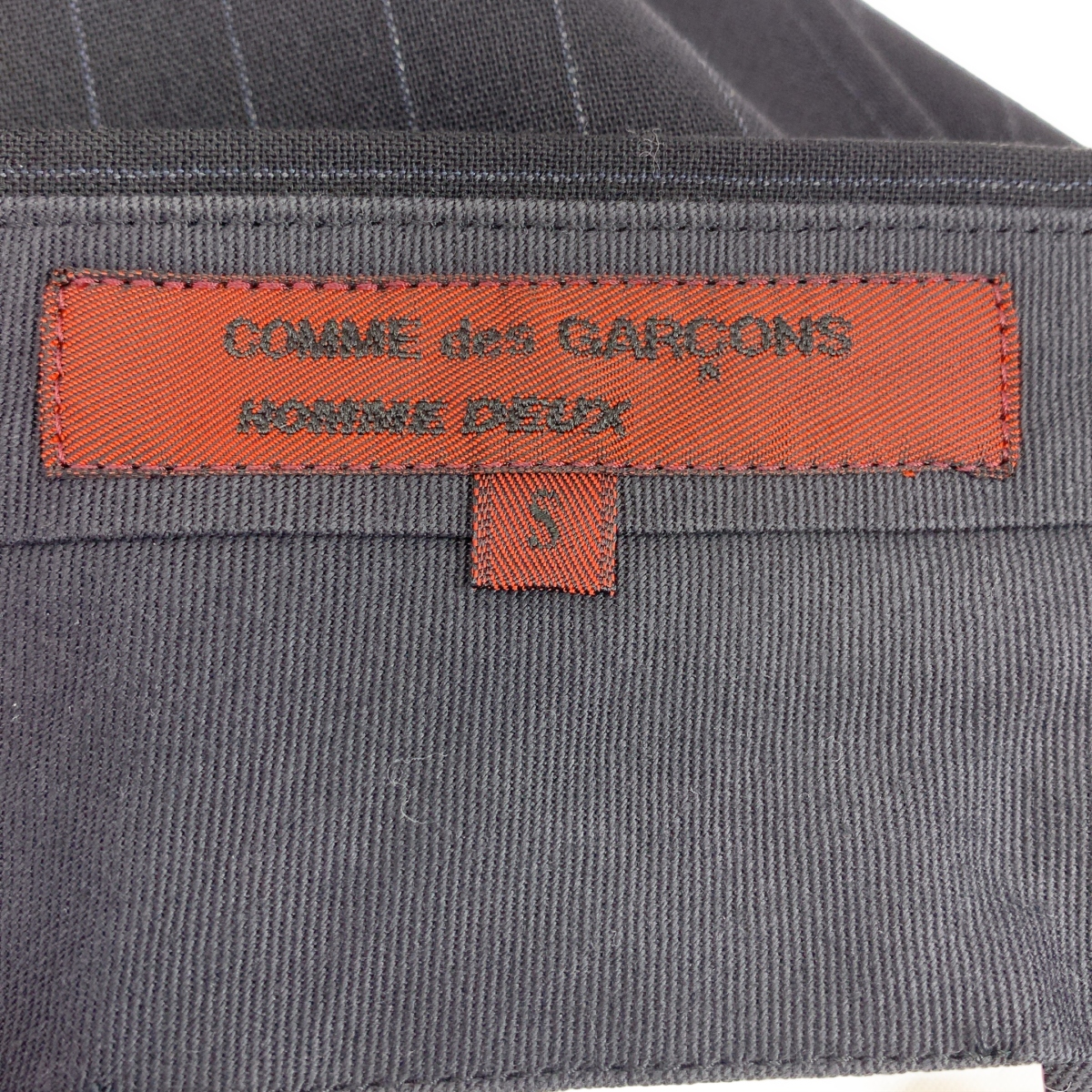 COMME des GARCONS HOMME DEUX / コムデギャルソンオムドゥ ウール ストライプ テーパードスラックス パンツ