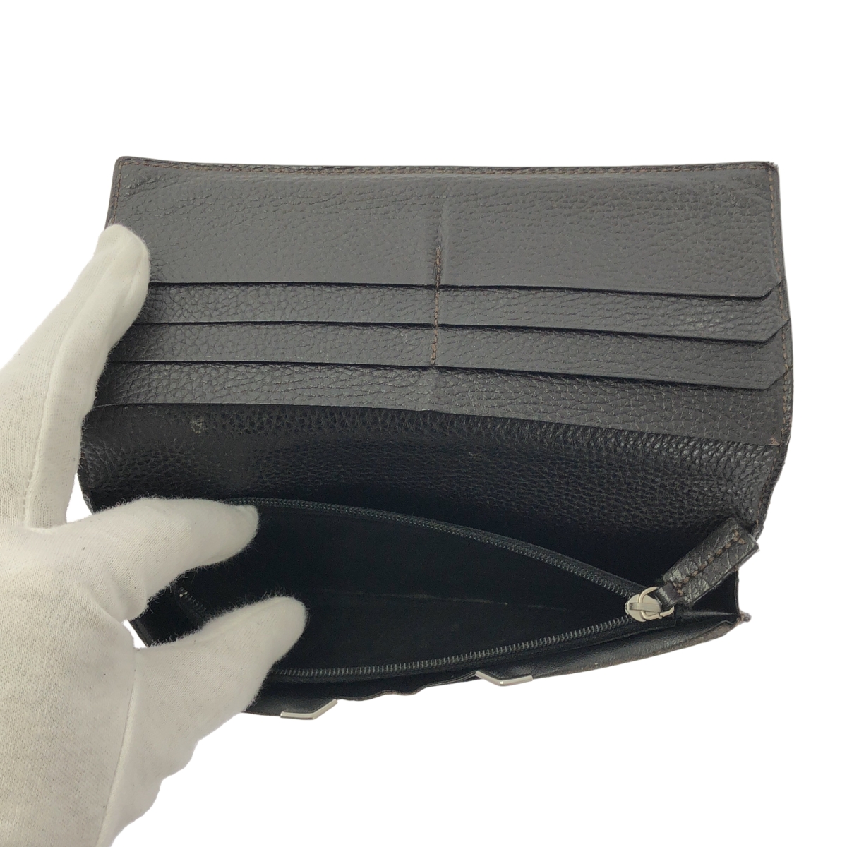 Cartier / カルティエ レザー サイドステッチ ロングウォレット 長財布