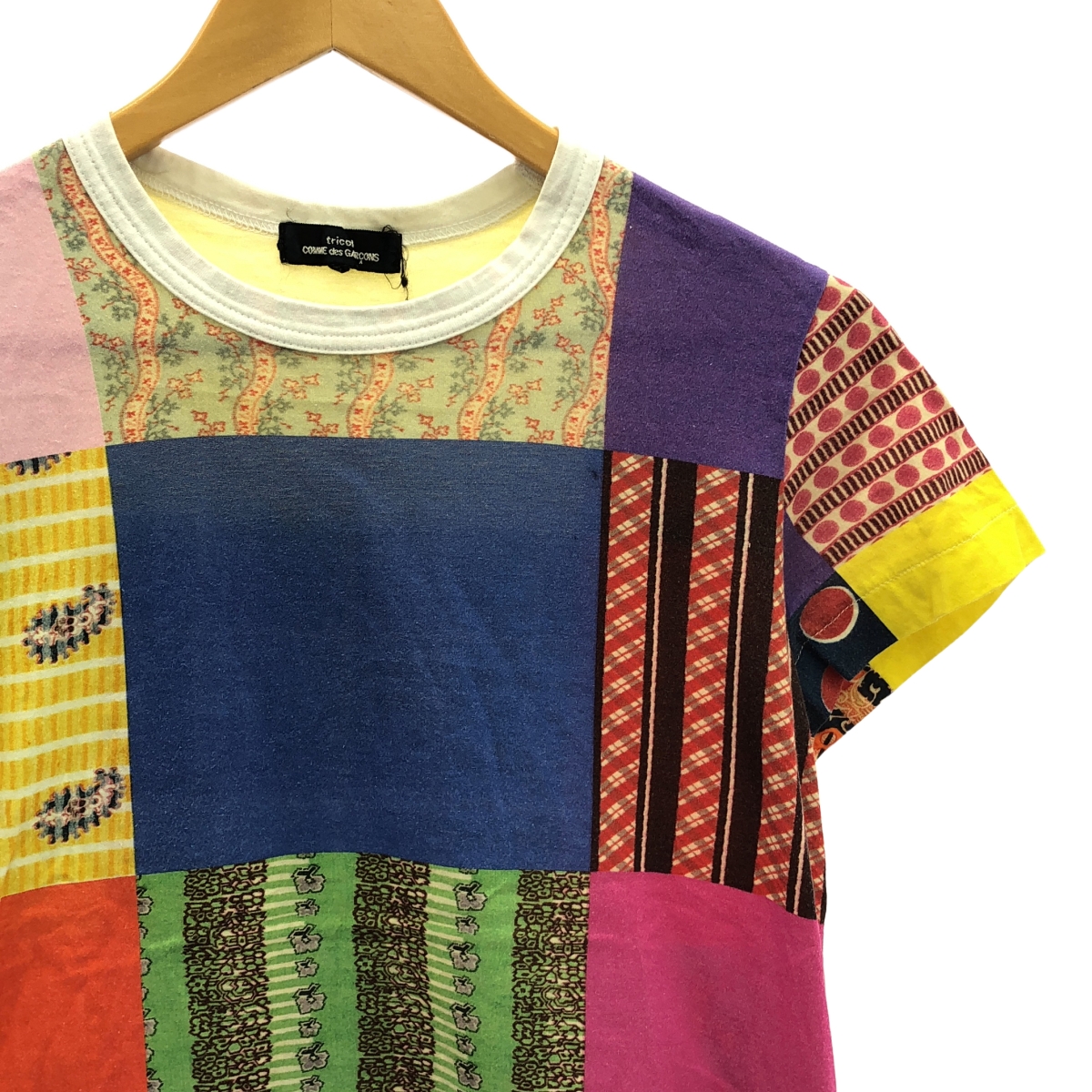 tricot COMME des GARCONS / トリココムデギャルソン 総柄 プリントパッチワーク Tシャツ カットソー