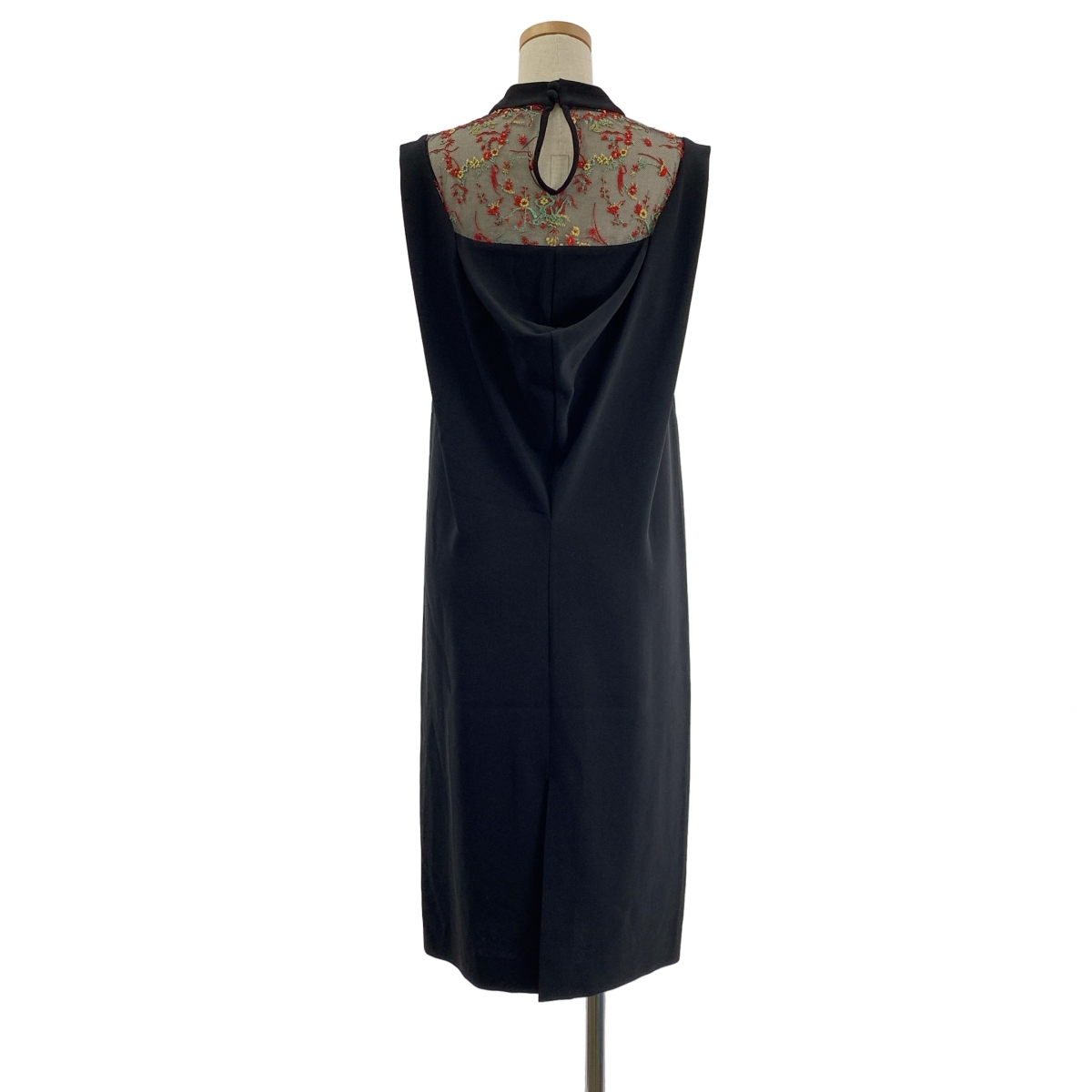 Mame Kurogouchi / マメクロゴウチ Acetate Polyester Floral Lace-Collar Sleeveless Dress レースカラー スリーブレスドレス ワンピース