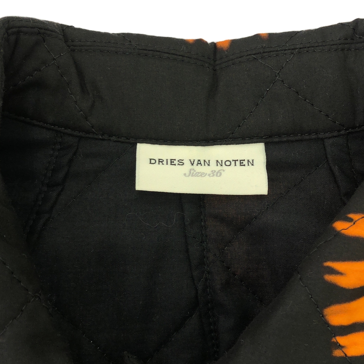 DRIES VAN NOTEN / ドリスヴァンノッテン flower quilting jacket / フラワー ドローストリング キルティング ジャケット