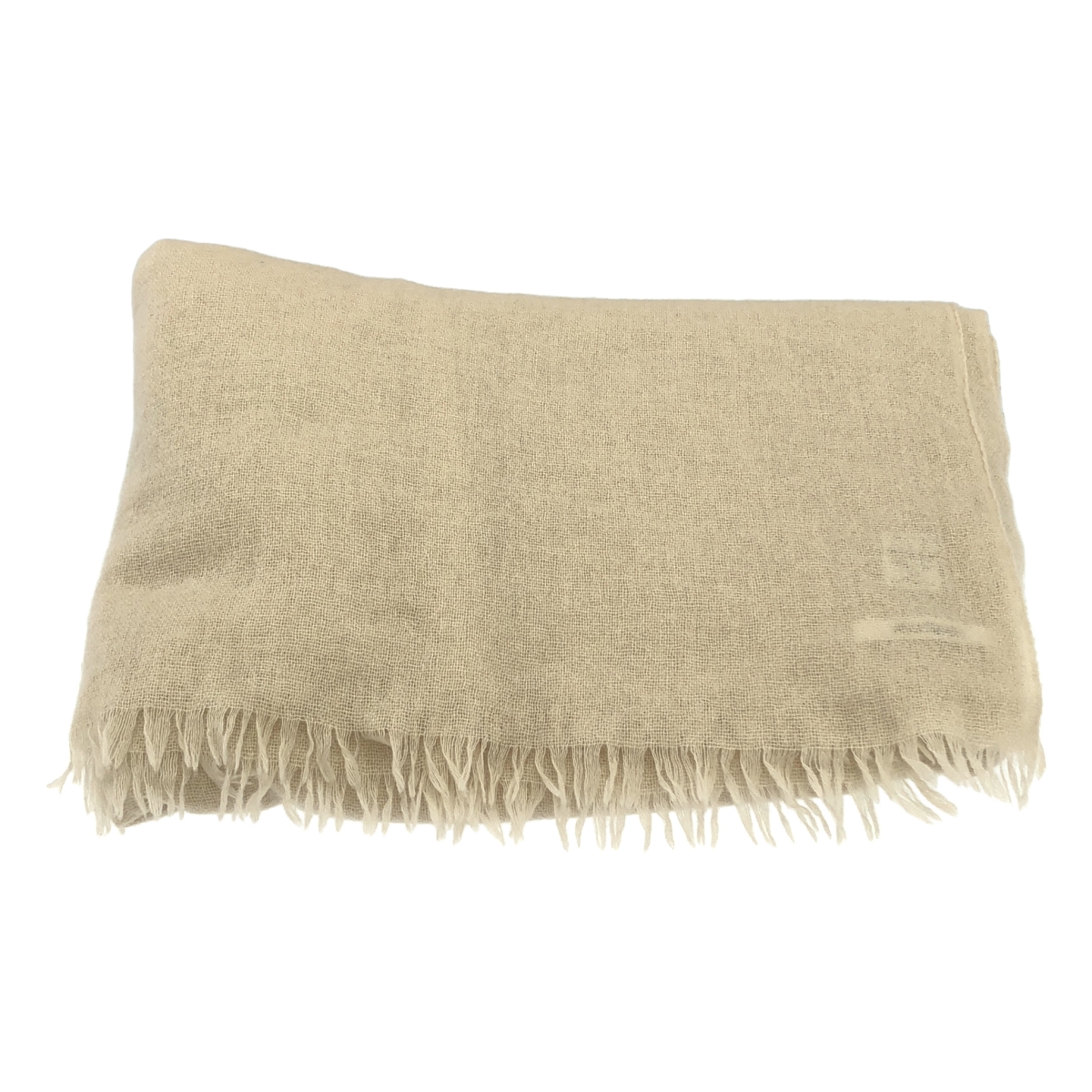 Whim Gazette / ウィムガゼット cashmere 100％ / カシミヤ フリンジ 大判 ストール マフラー