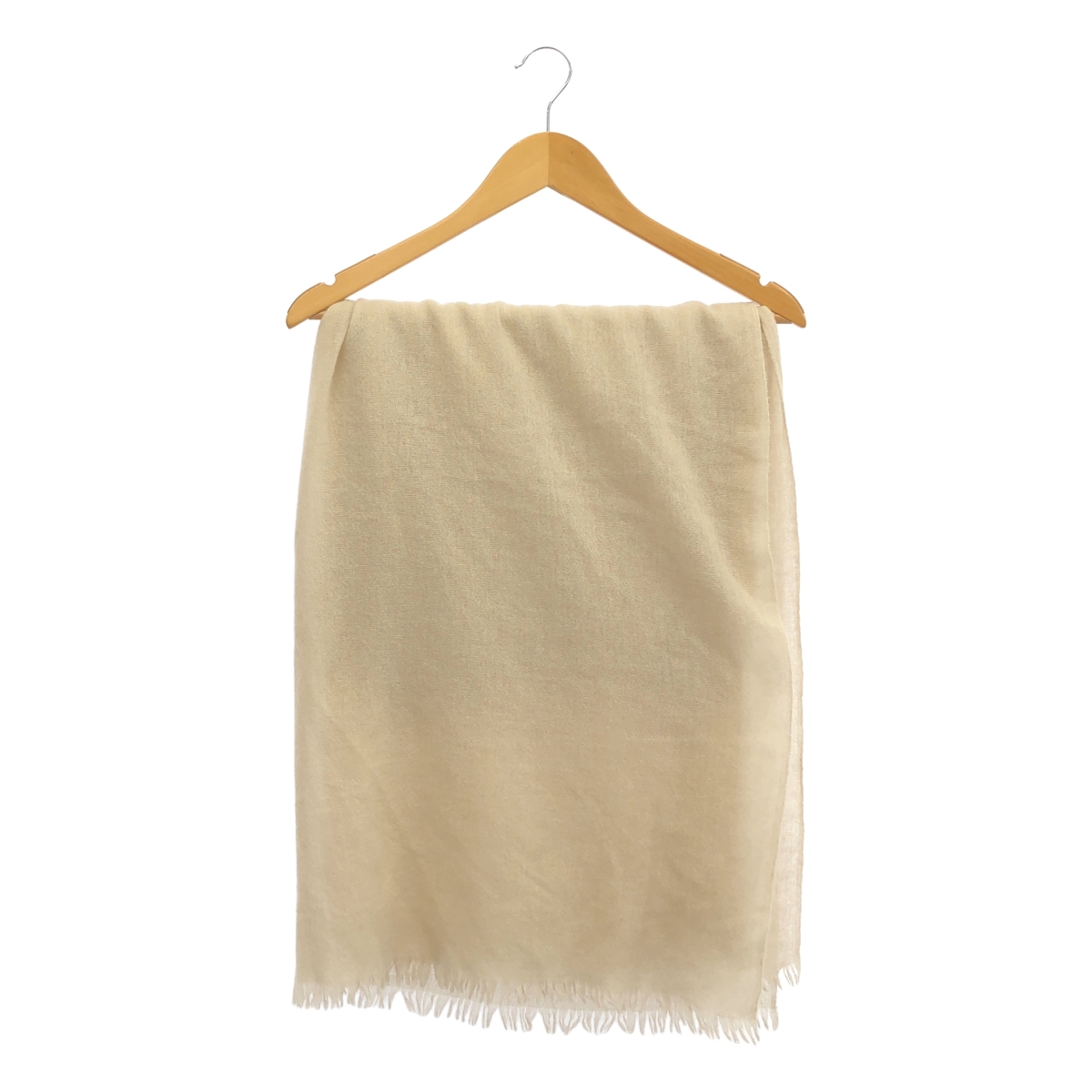 Whim Gazette / ウィムガゼット cashmere 100％ / カシミヤ フリンジ 大判 ストール マフラー