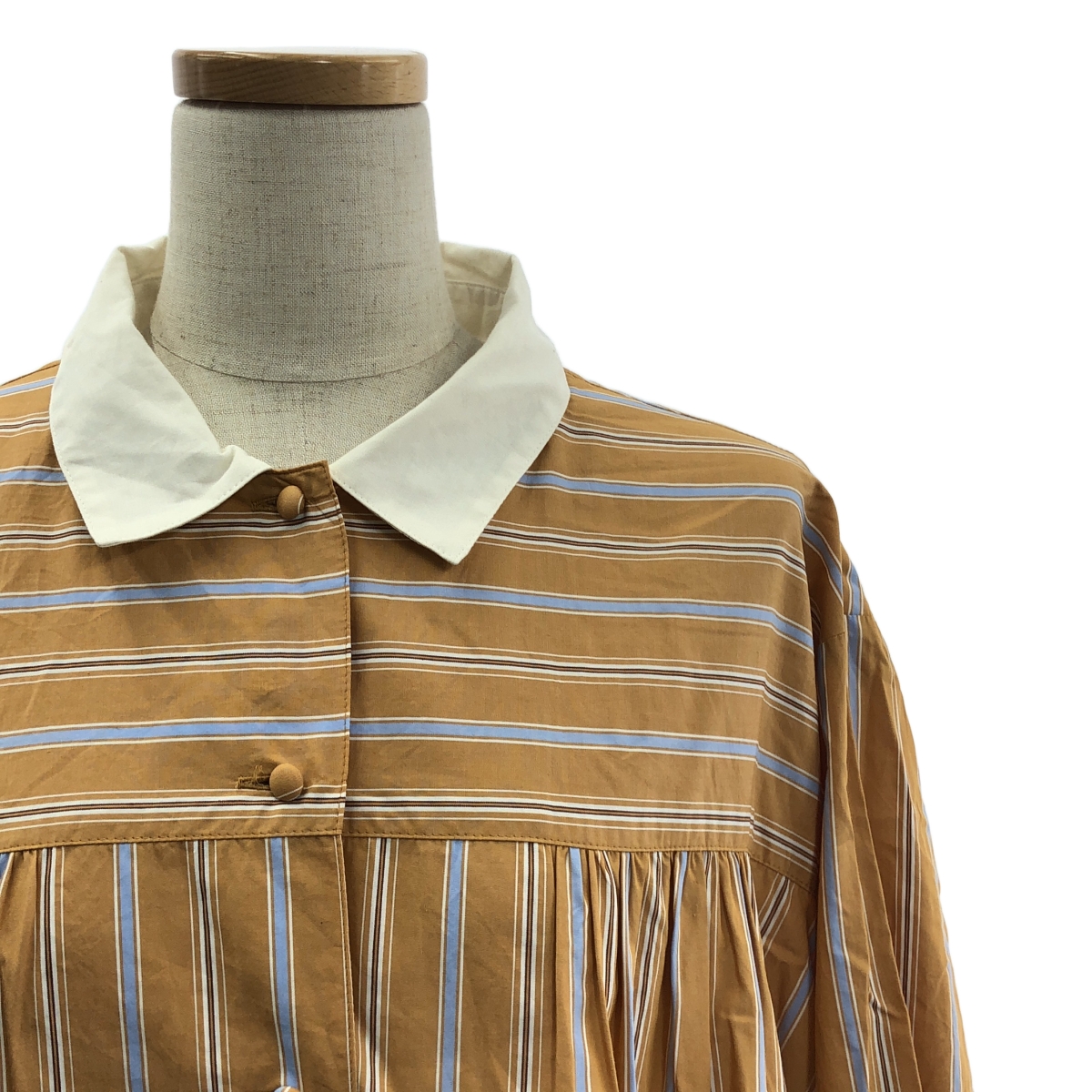 madder madder / マダマダ TATESHIMA SHIRT DRESS / たてしまのシャツドレス ワンピース