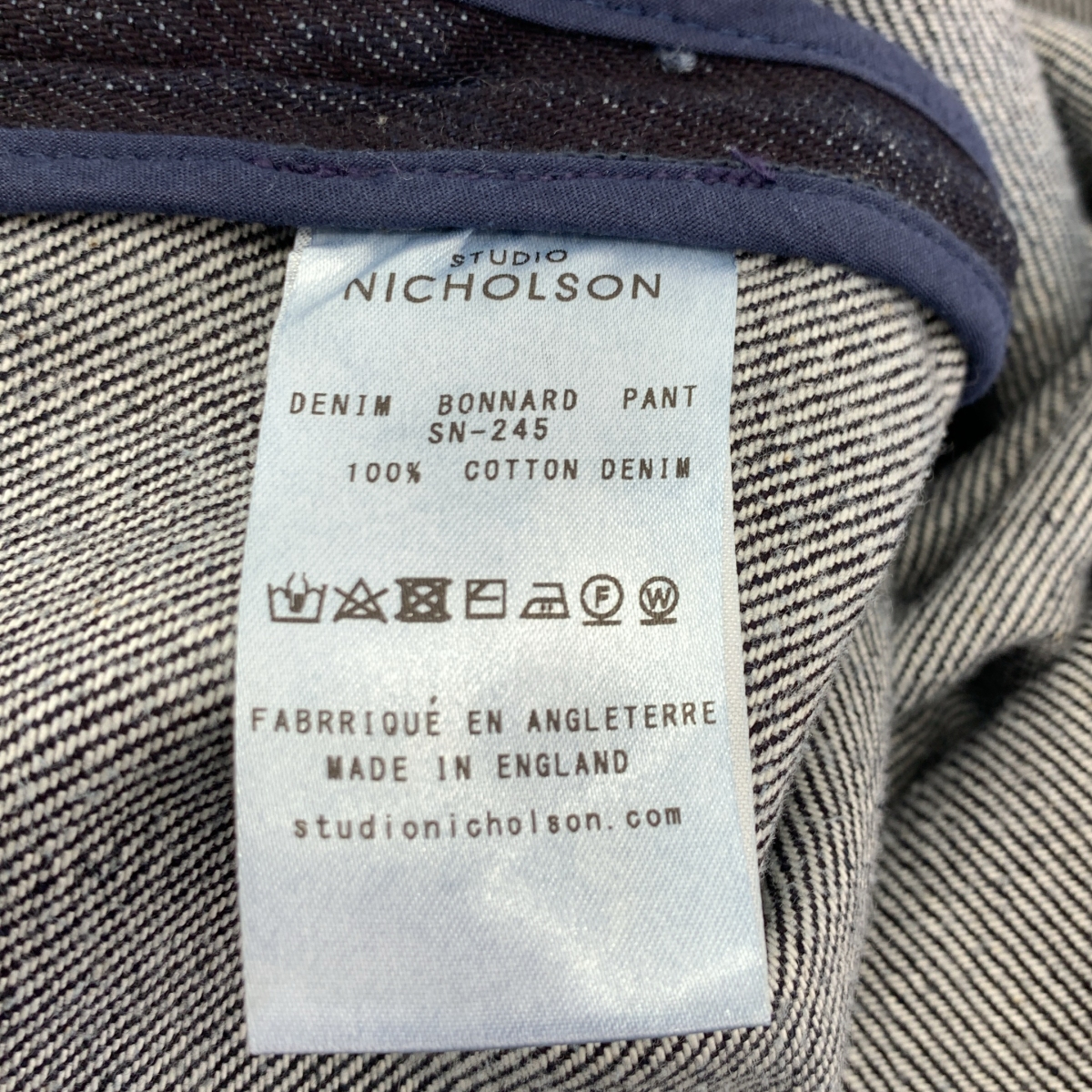 Studio Nicholson / スタジオニコルソン DENIM BONNARD PANT ボナール ワイド デニムパンツ