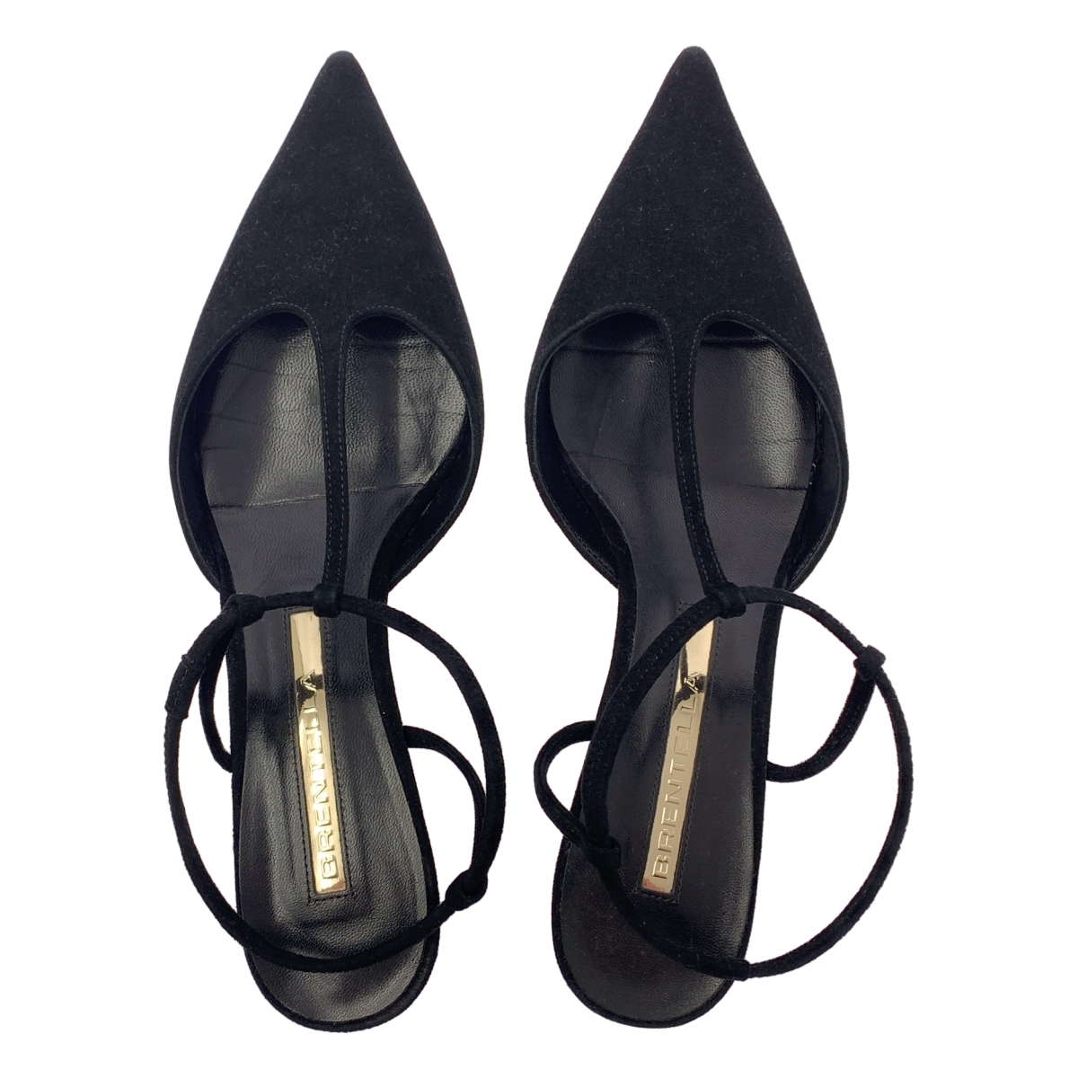 その他 スエード ポインテッドトゥ ストラップ ヒール シューズ