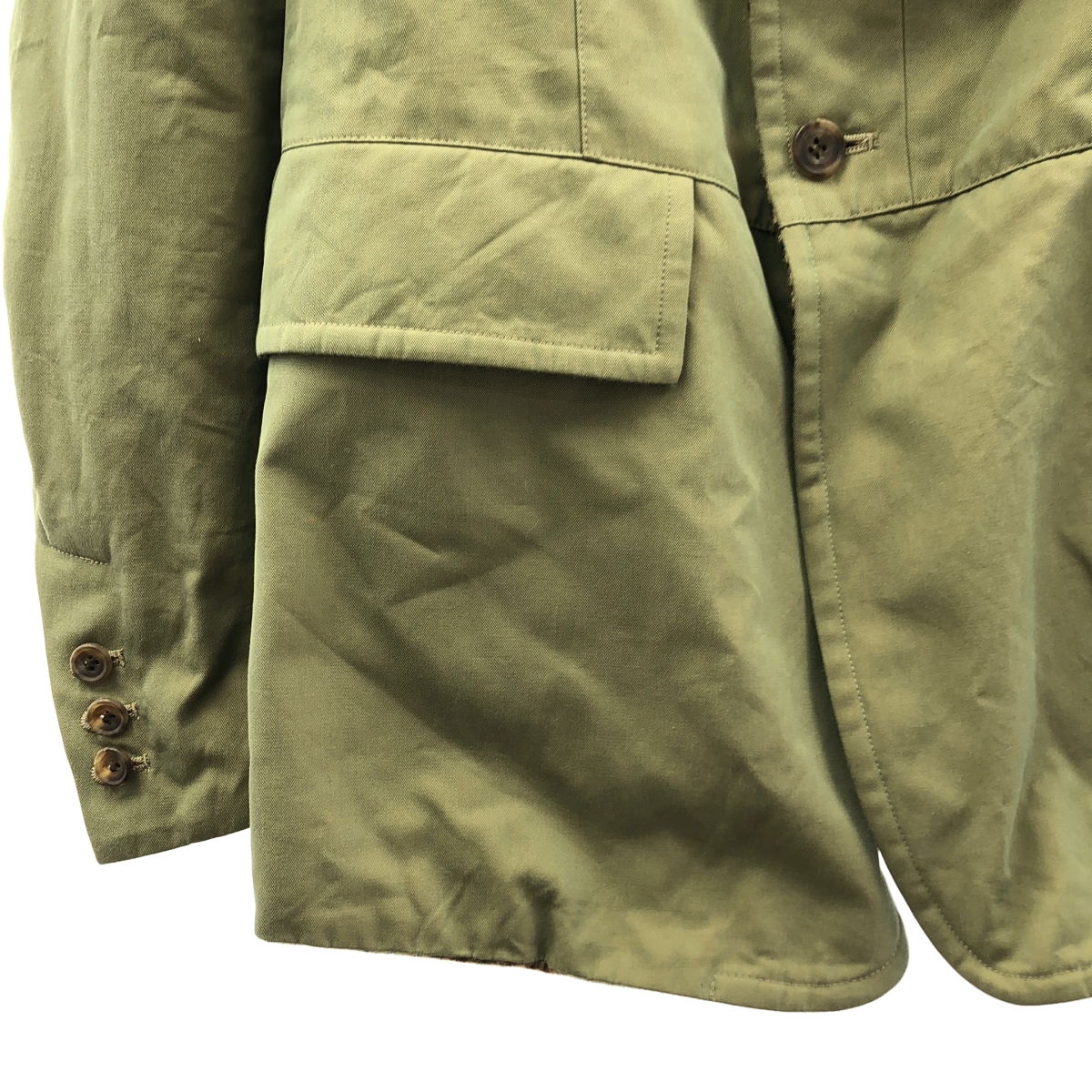 ensou / エンソウ Olmetex コットン ウール 千鳥格子 リバーシブル アポロジャケット