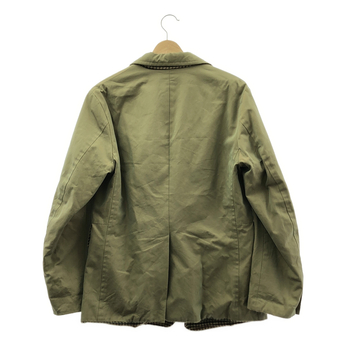 ensou / エンソウ Olmetex コットン ウール 千鳥格子 リバーシブル アポロジャケット