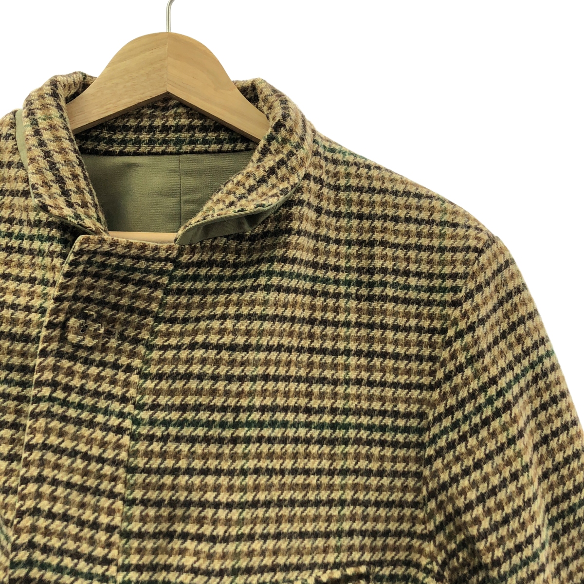 ensou / エンソウ Olmetex コットン ウール 千鳥格子 リバーシブル アポロジャケット