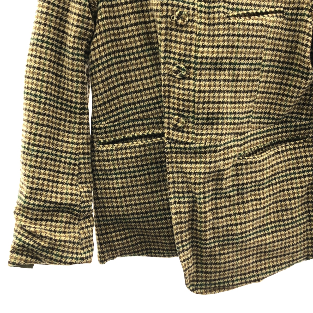 ensou / エンソウ Olmetex コットン ウール 千鳥格子 リバーシブル アポロジャケット