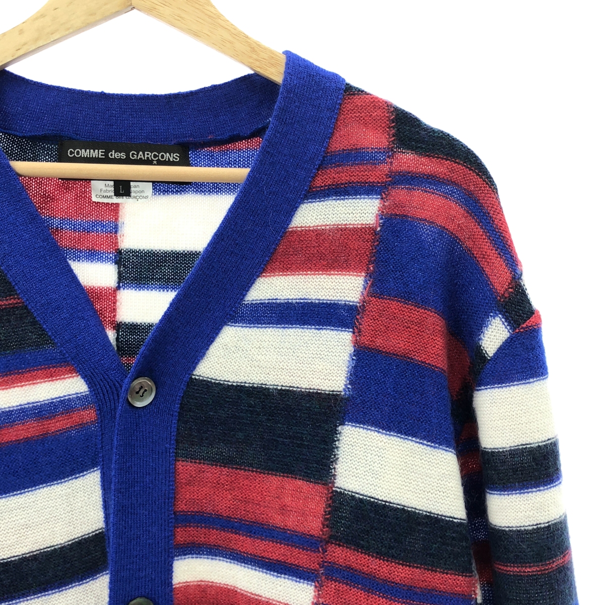 COMME des GARCONS HOMME PLUS / コムデギャルソンオムプリュス カラーレジスタンス期 / 総柄 ドッキング 切替 ロングカーディガン