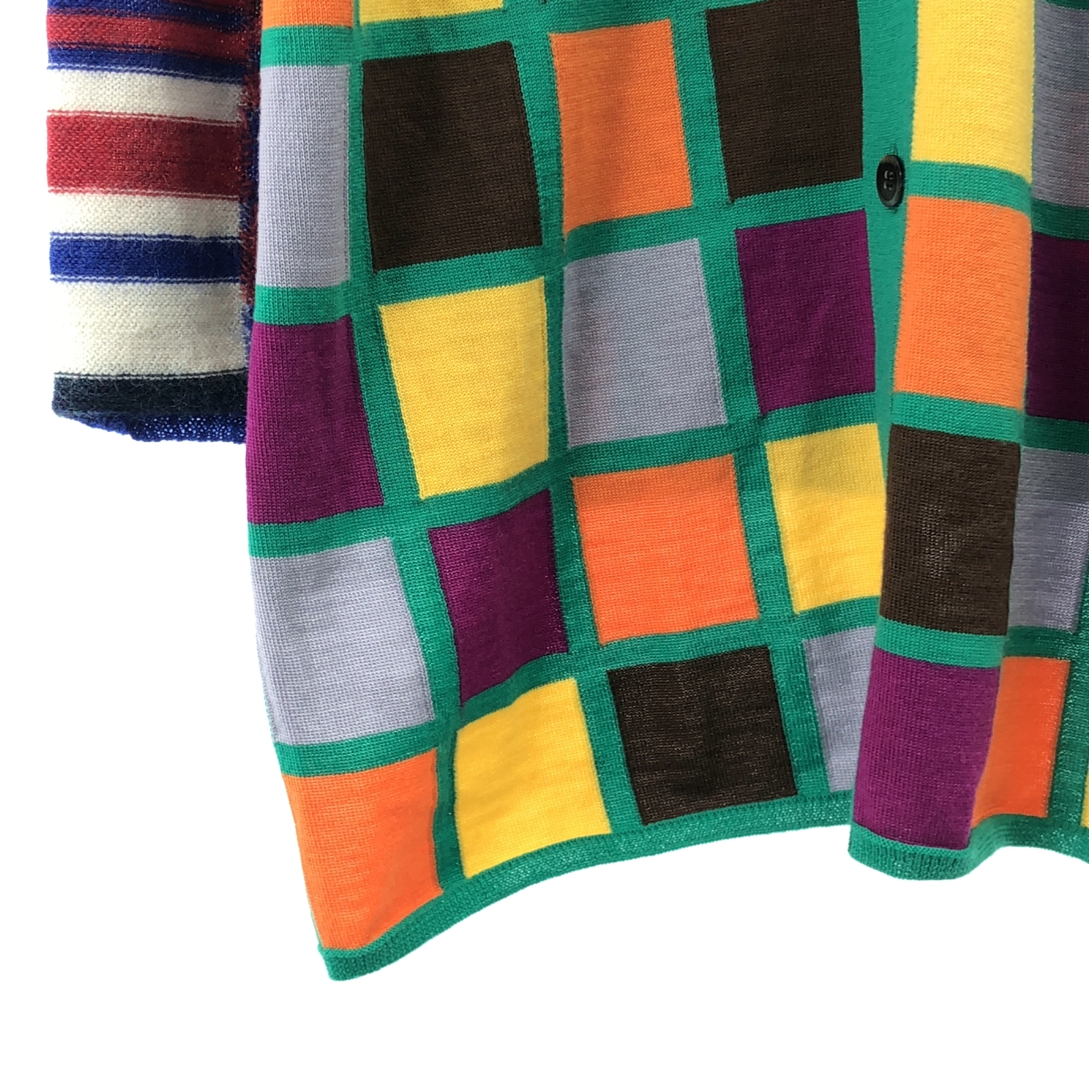 COMME des GARCONS HOMME PLUS / コムデギャルソンオムプリュス カラーレジスタンス期 / 総柄 ドッキング 切替 ロングカーディガン