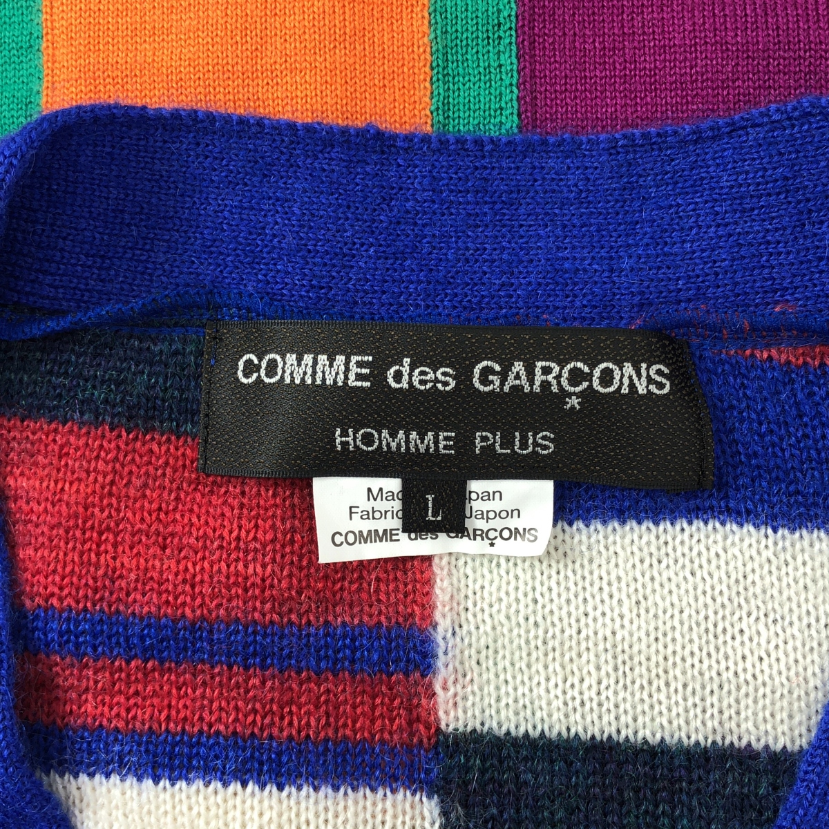 COMME des GARCONS HOMME PLUS / コムデギャルソンオムプリュス カラーレジスタンス期 / 総柄 ドッキング 切替 ロングカーディガン