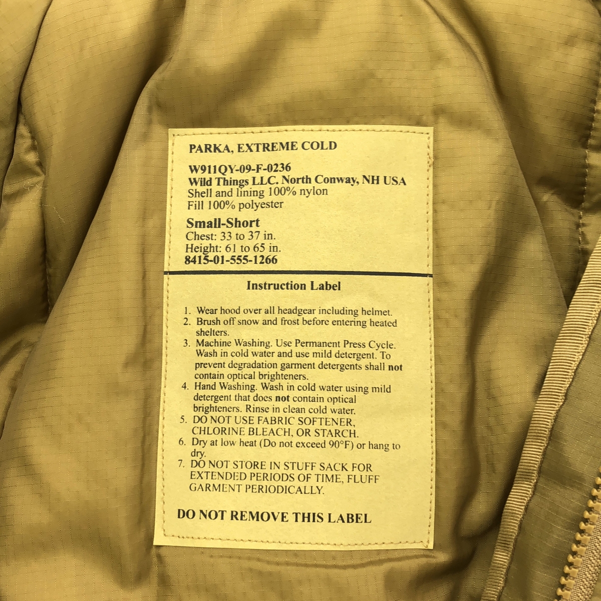 WILD THINGS / ワイルドシングス USMC GEN3 LEVEL7 PARKA PRIMALOFT ハッピースーツ 中綿 ジャケット 米海兵隊