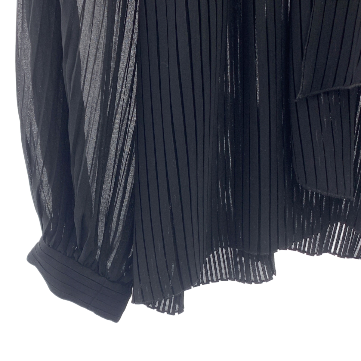 TOMORROWLAND / トゥモローランド ボウタイ ポリエステル プリーツブラウス