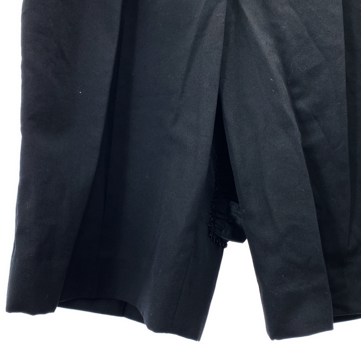 COMME des GARCONS / コムデギャルソン サテン フリル切替 ウール ギャバ パンツ