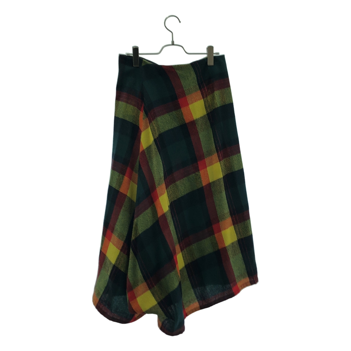 YOHJI YAMAMOTO +NOIR / ヨウジヤマモトプリュスノアール ウール チェック ワイド サルエル パンツ